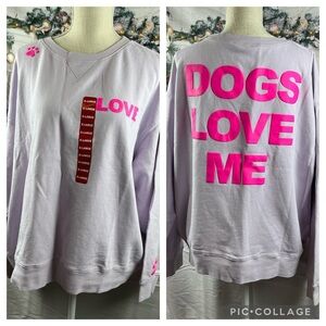 Wild fox  Size:XL Women Long Sleeve Sweatshirt  100% Cotton Graphic Crewneck